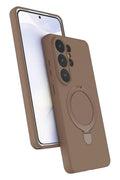 Mey İthalat® Samsung Galaxy S26 Ultra Regal Magsafe Standlı Kapak - Çöl Titanyum