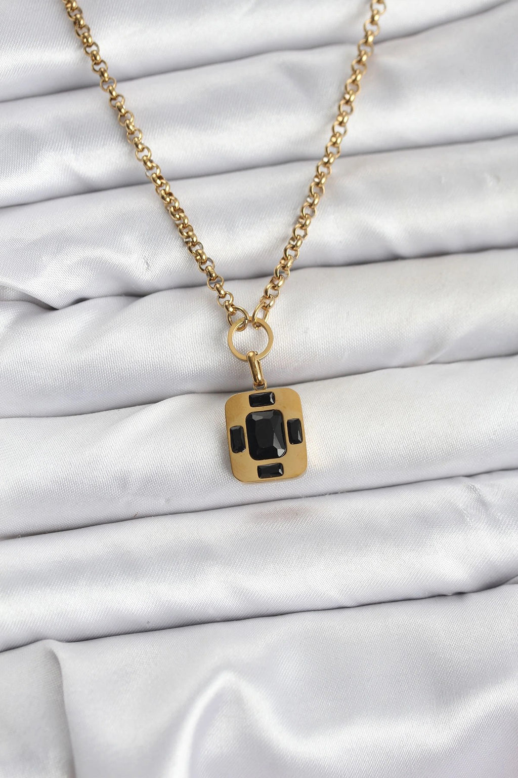Mey İthalat® 316L Çelik Zincir Gold Renk Vintage Model Kadın Kolye