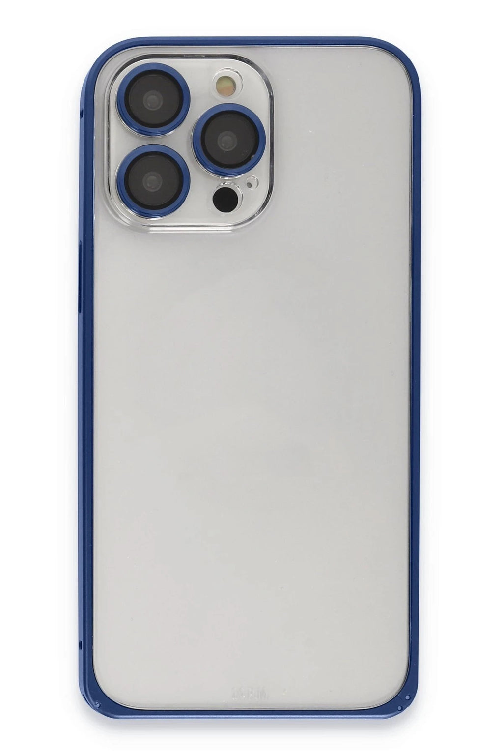 Mey İthalat® iPhone 15 Pro Metal Bumper Mat Kapak - Lacivert