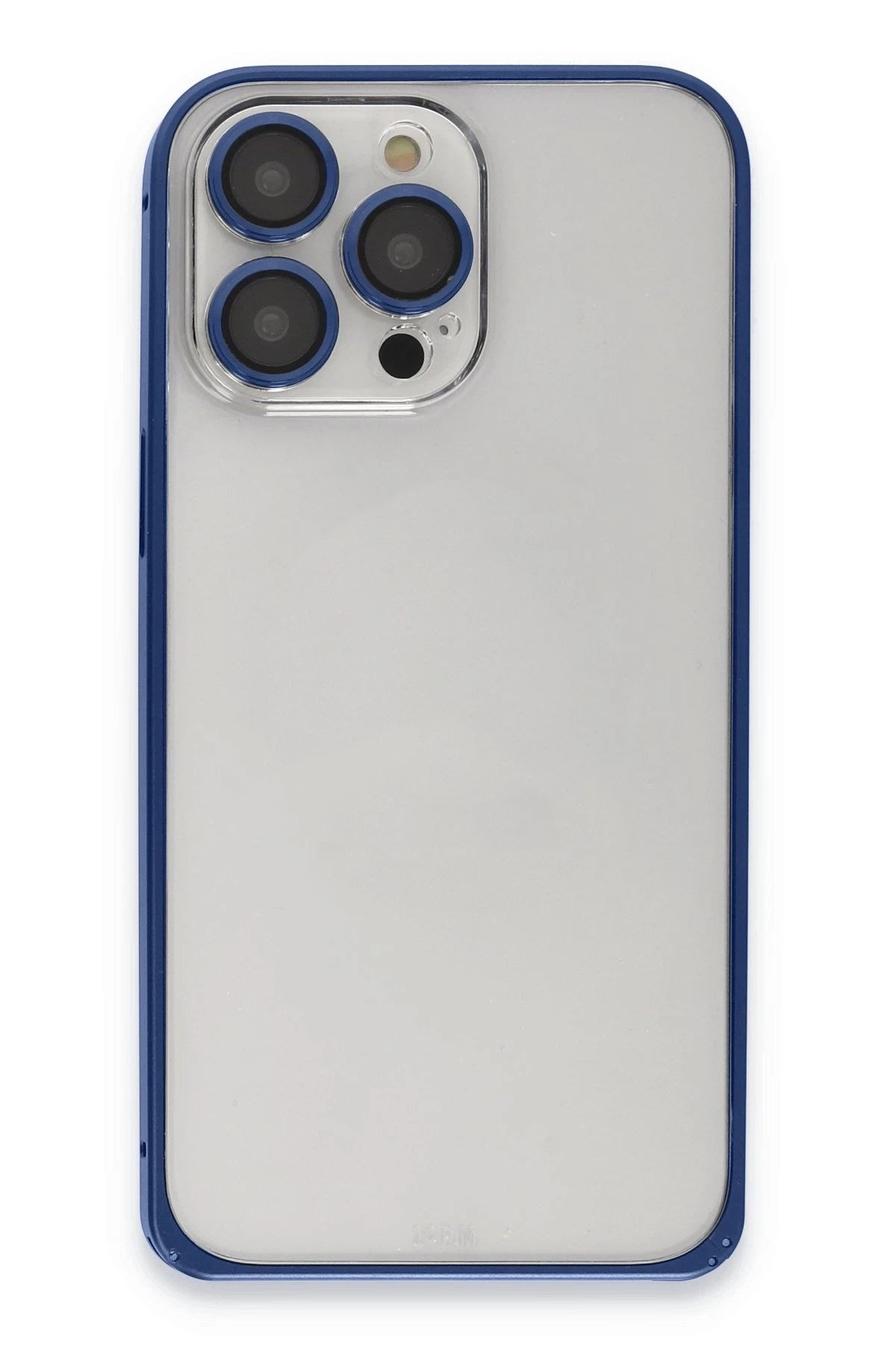 Mey İthalat® iPhone 15 Pro Metal Bumper Mat Kapak - Lacivert