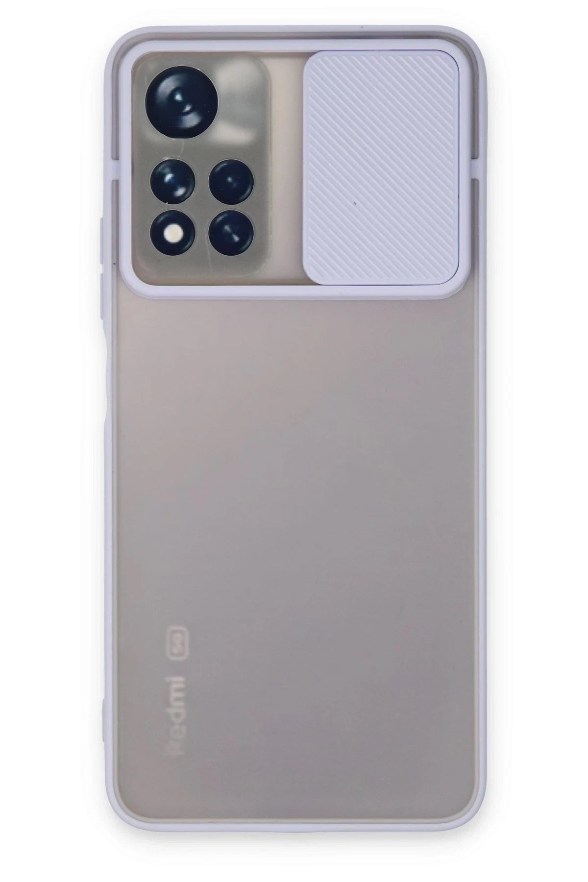 Mey İthalat® Redmi Note 11 Pro Plus 5G Kılıf Palm Buzlu Kamera Sürgülü Silikon - Lila