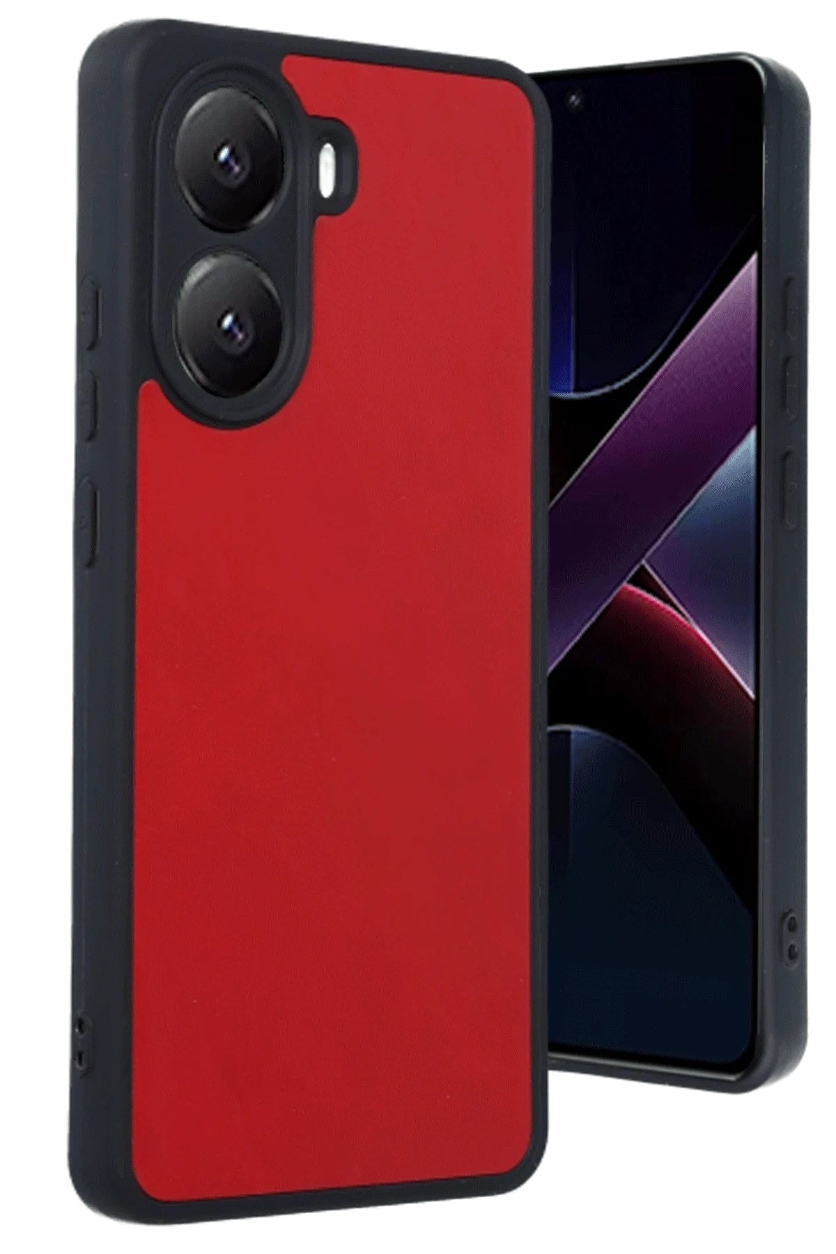 Mey İthalat® Poco X7 Pro Kılıf Aras Deri Kapak - Kırmızı