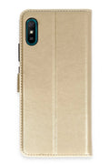 Mey İthalat® Redmi 9A Kılıf Trend S Plus Kapaklı Kılıf - Gold
