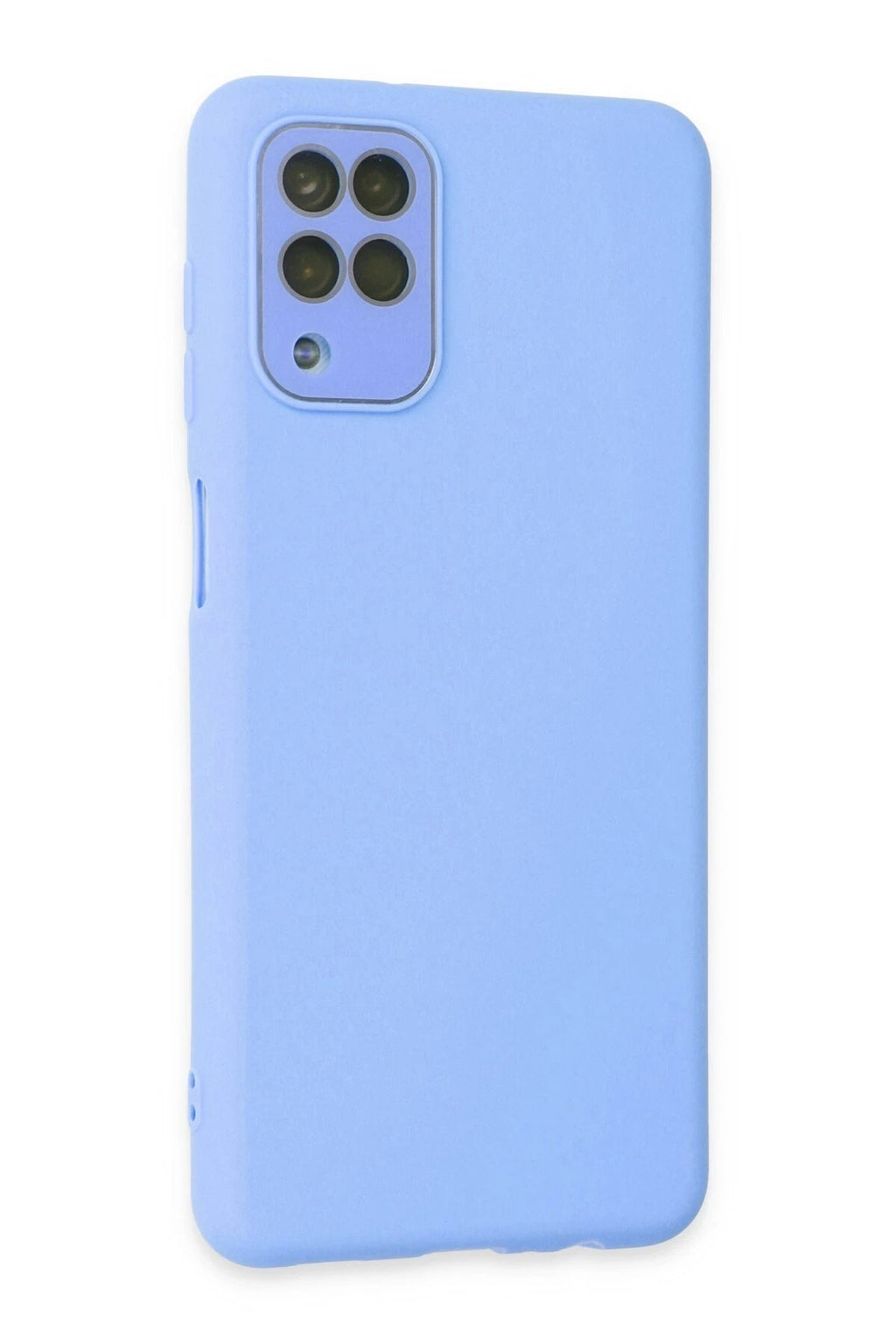 Mey İthalat® Samsung Galaxy A22 Kılıf Lansman Glass Kapak - Mavi