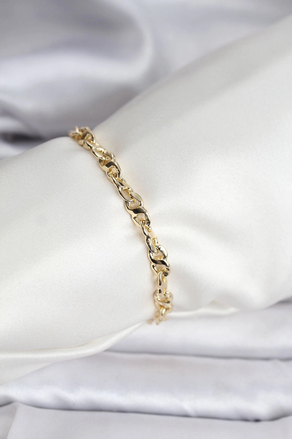 Mey İthalat® 14K Gold Renk Kaplama Zincir Model CM Kadın Bileklik