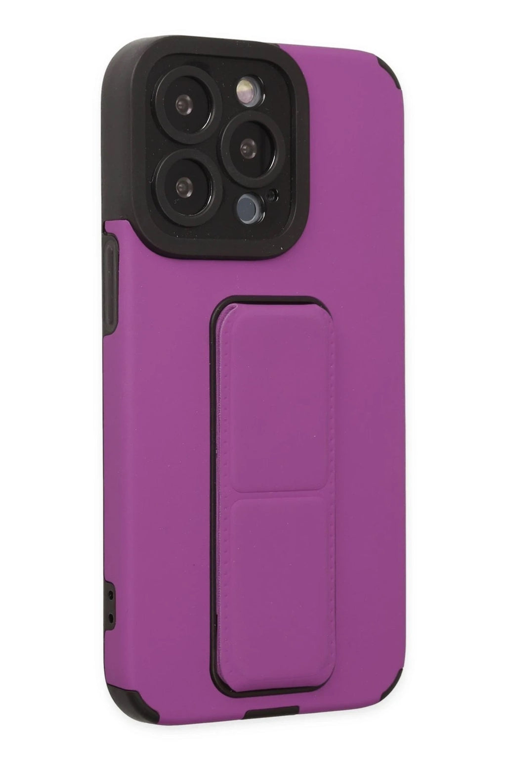 Mey İthalat® iPhone 13 Pro Kılıf Mega Standlı Silikon - Mor