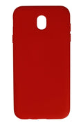 Mey İthalat® Samsung Galaxy J7 Pro / J730 Kılıf Nano içi Kadife Silikon - Kırmızı