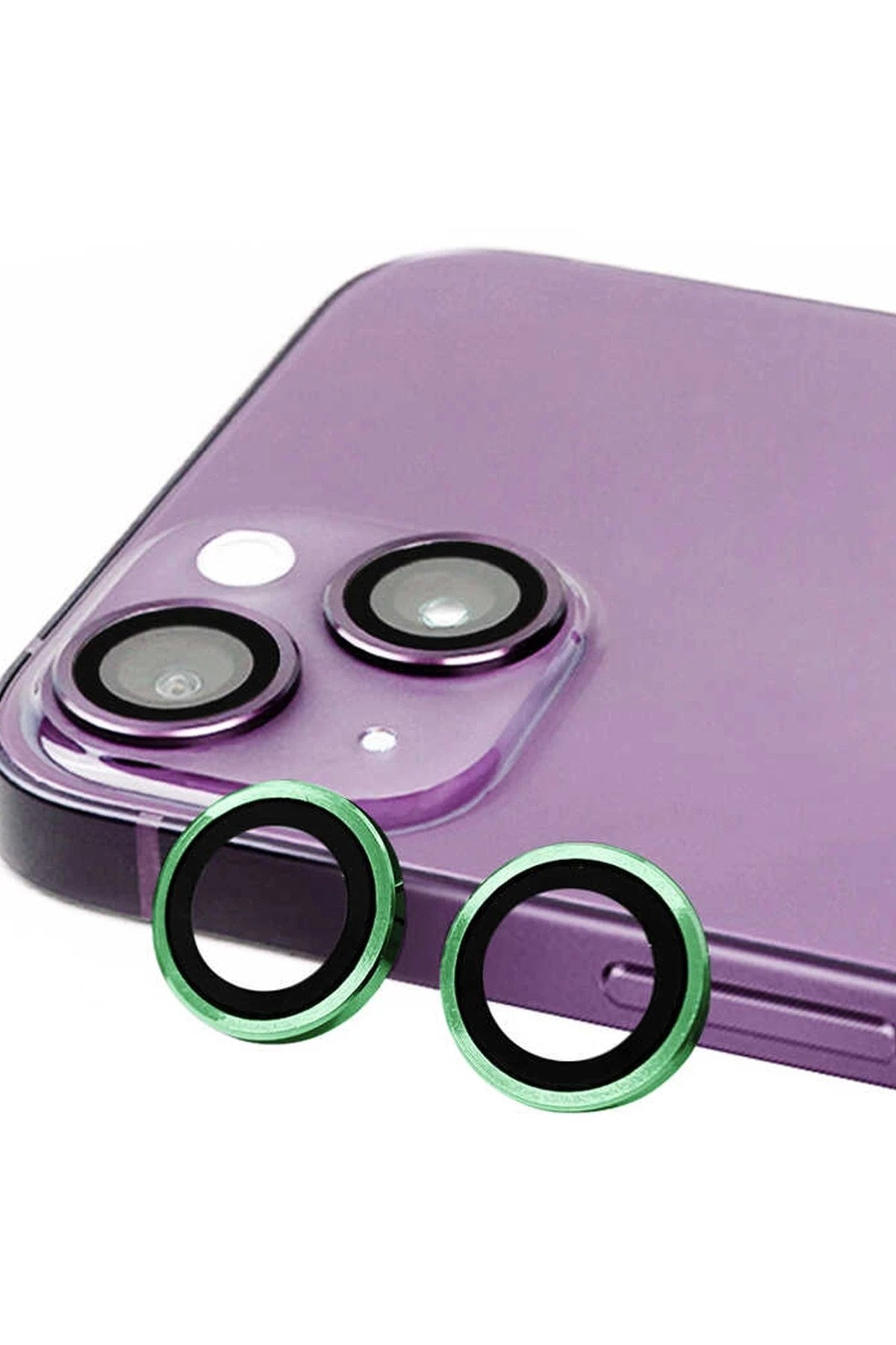 Mey İthalat® iPhone 15 Plus Raze Metal Kamera Lens - Yeşil