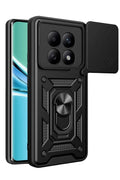 Mey İthalat® Redmi Note 15 4G Pars Lens Yüzüklü Silikon - Siyah