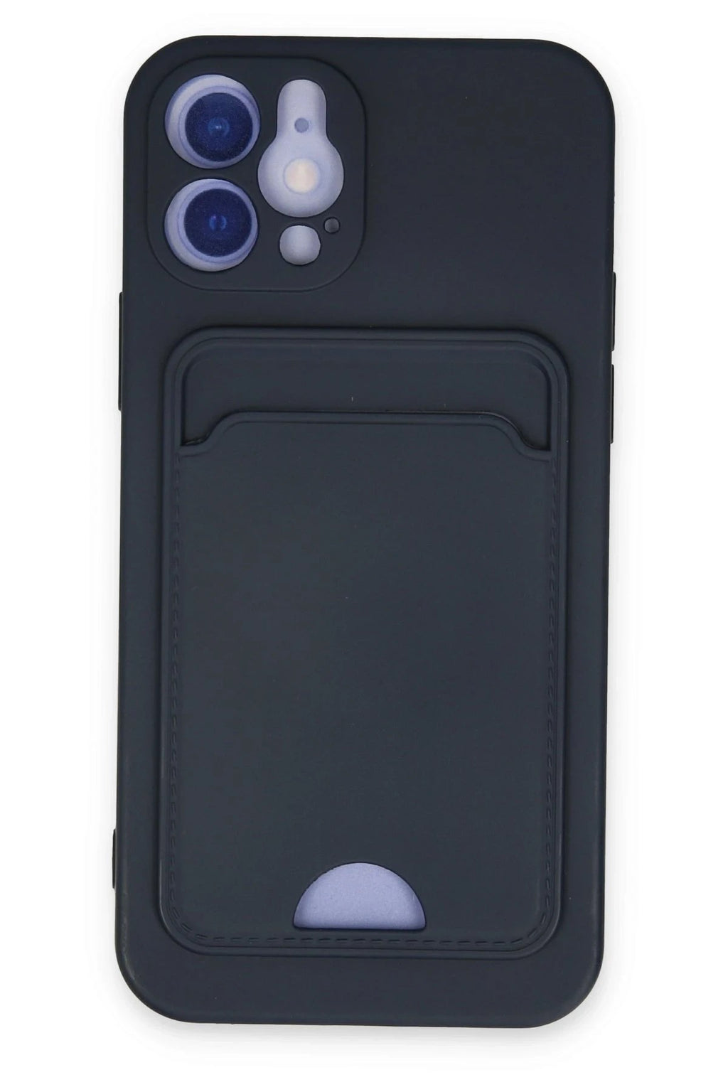 Mey İthalat® iPhone 12 Kılıf Kelvin Kartvizitli Silikon - Lacivert