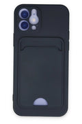 Mey İthalat® iPhone 12 Kılıf Kelvin Kartvizitli Silikon - Lacivert