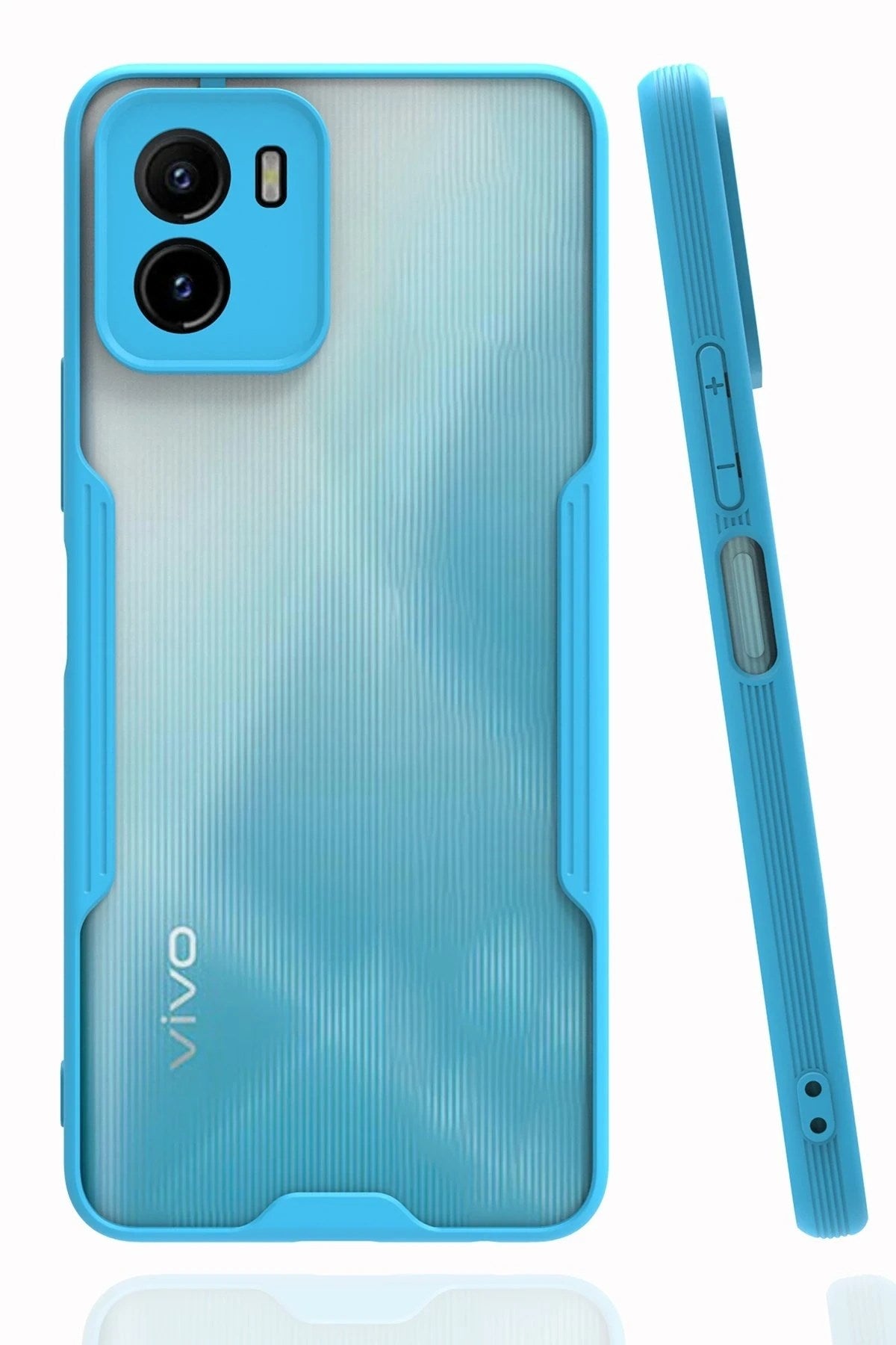 Mey İthalat® Vivo Y15S Kılıf Platin Silikon - Mavi