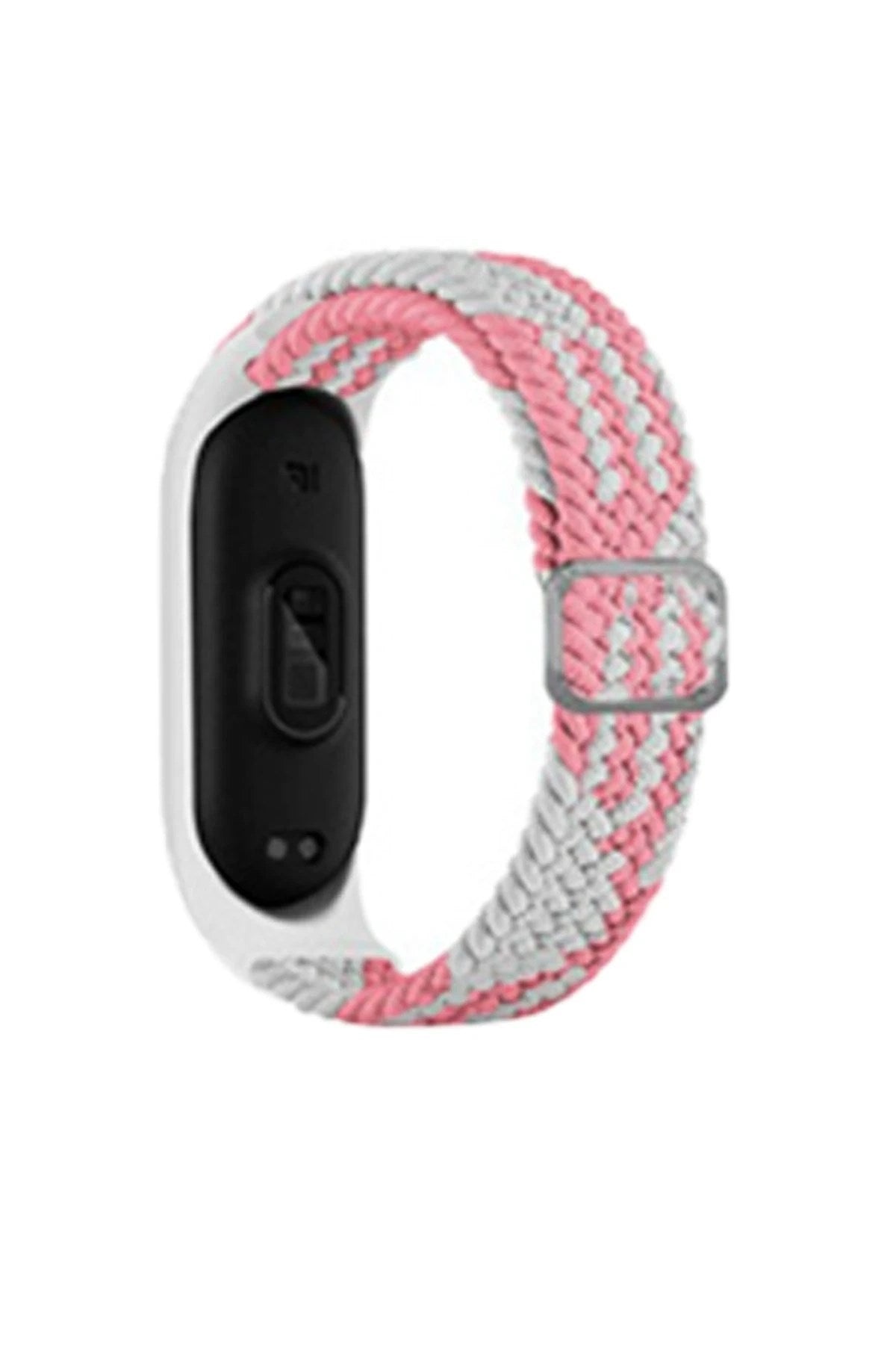 Mey İthalat® Mi Band 6 Star Kordon - Pembe-Beyaz