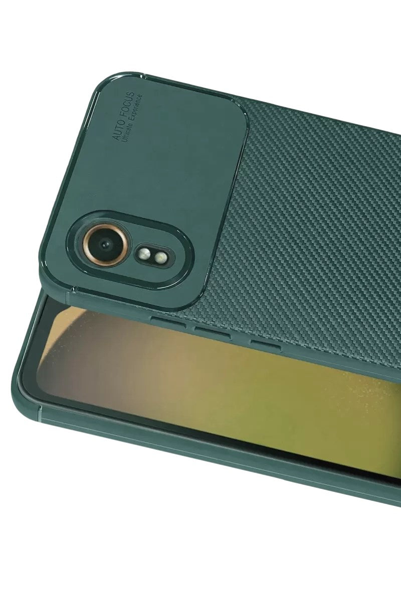 Mey İthalat® Samsung Galaxy XCover 7 Kılıf Auto Focus Karbon Kapak - Yeşil
