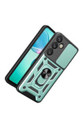 Mey İthalat® Samsung Galaxy S26 Plus Pars Lens Yüzüklü Silikon - Yeşil