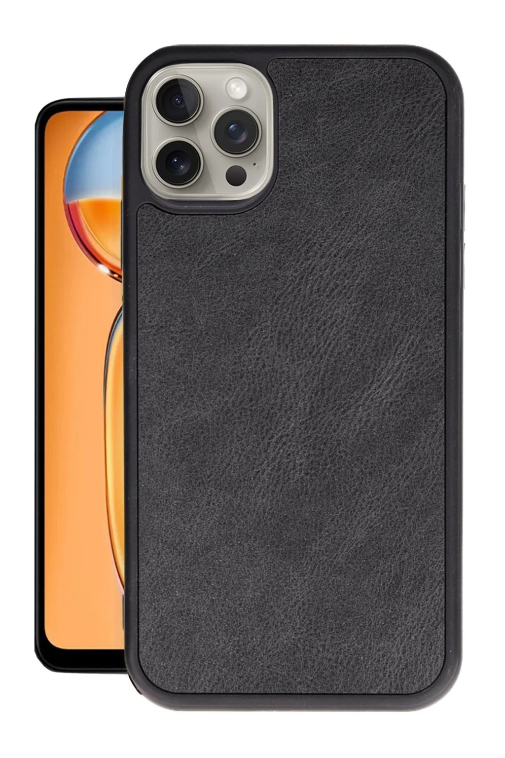 Mey İthalat® iPhone 14 Pro Max Kılıf Aras Deri Kapak - Siyah
