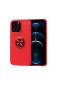 Mey İthalat® iPhone 13 Pro Kılıf Range Yüzüklü Silikon - Kırmızı