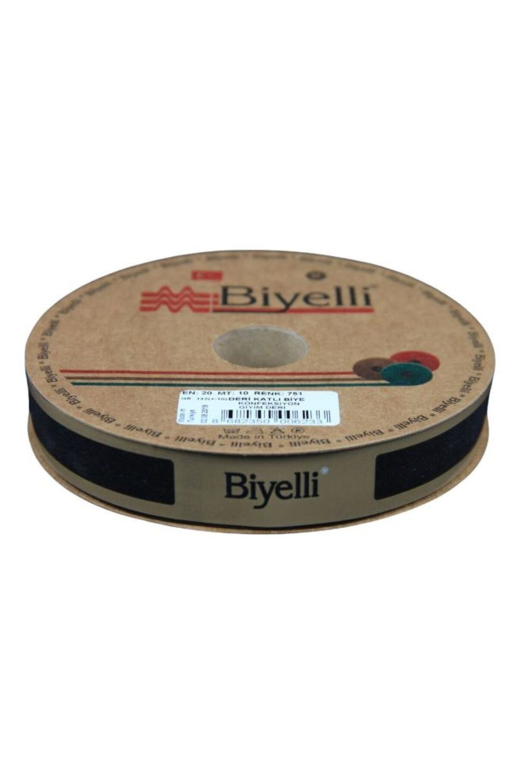 Biye Deri Katlı 751 Siyah 2 Cm 10 Metre %100 Polyester