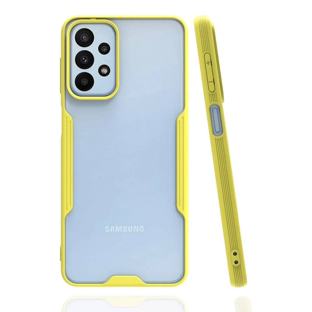 Mey İthalat® Samsung Galaxy A23 4G Kılıf Platin Silikon - Sarı
