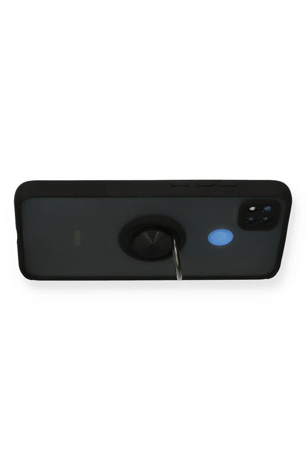 Mey İthalat® Redmi 9C Kılıf Montreal Yüzüklü Silikon Kapak - Siyah