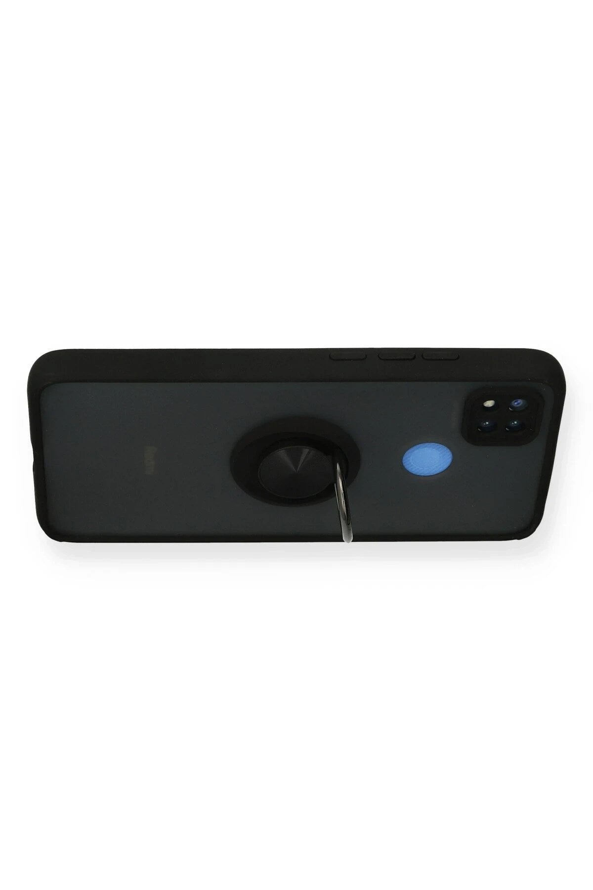 Mey İthalat® Redmi 9C Kılıf Montreal Yüzüklü Silikon Kapak - Siyah