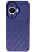 Mey İthalat® Huawei Nova 12S Kılıf Auto Focus Karbon Kapak - Lacivert