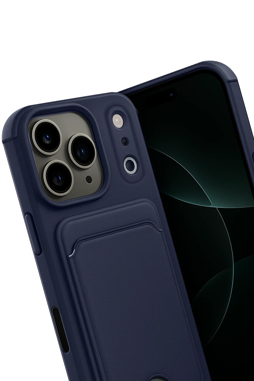 Mey İthalat® iPhone 17 Pro Max Kelvin Kartvizitli Silikon - Lacivert