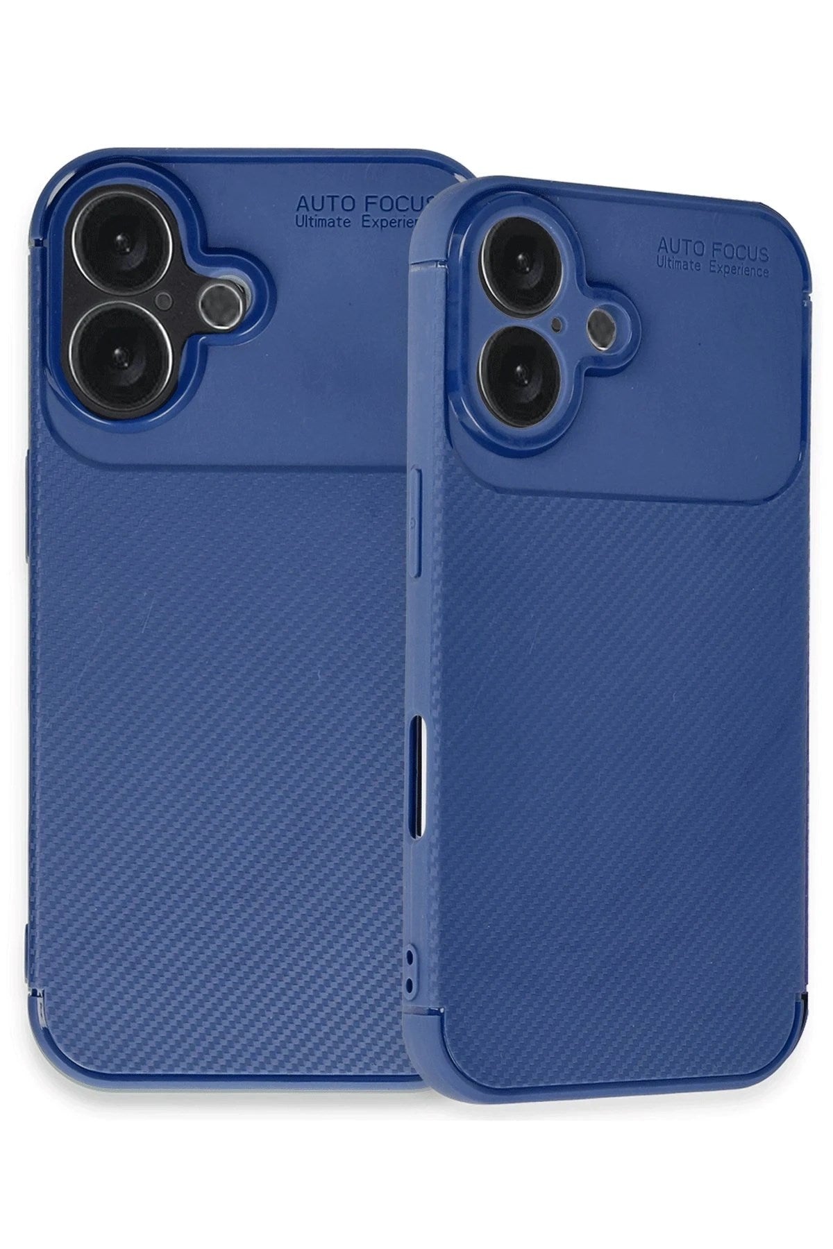 Mey İthalat® iPhone 16 Plus Kılıf Auto Focus Karbon Kapak - Lacivert