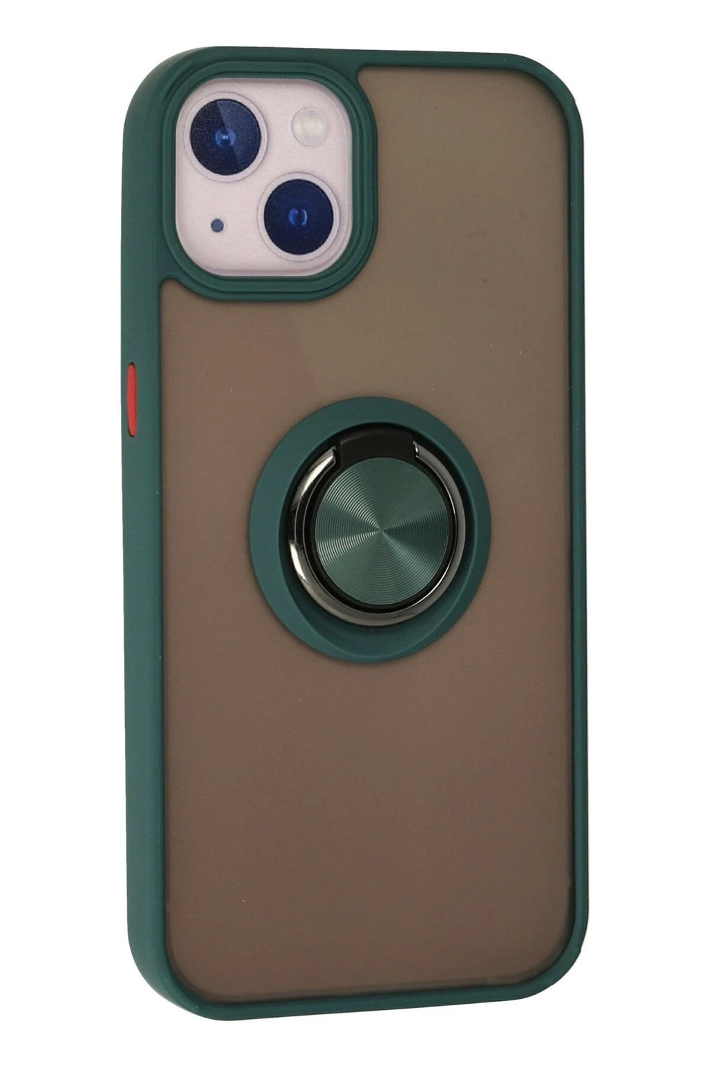 Mey İthalat® iPhone 15 Kılıf Montreal Yüzüklü Silikon Kapak - Yeşil