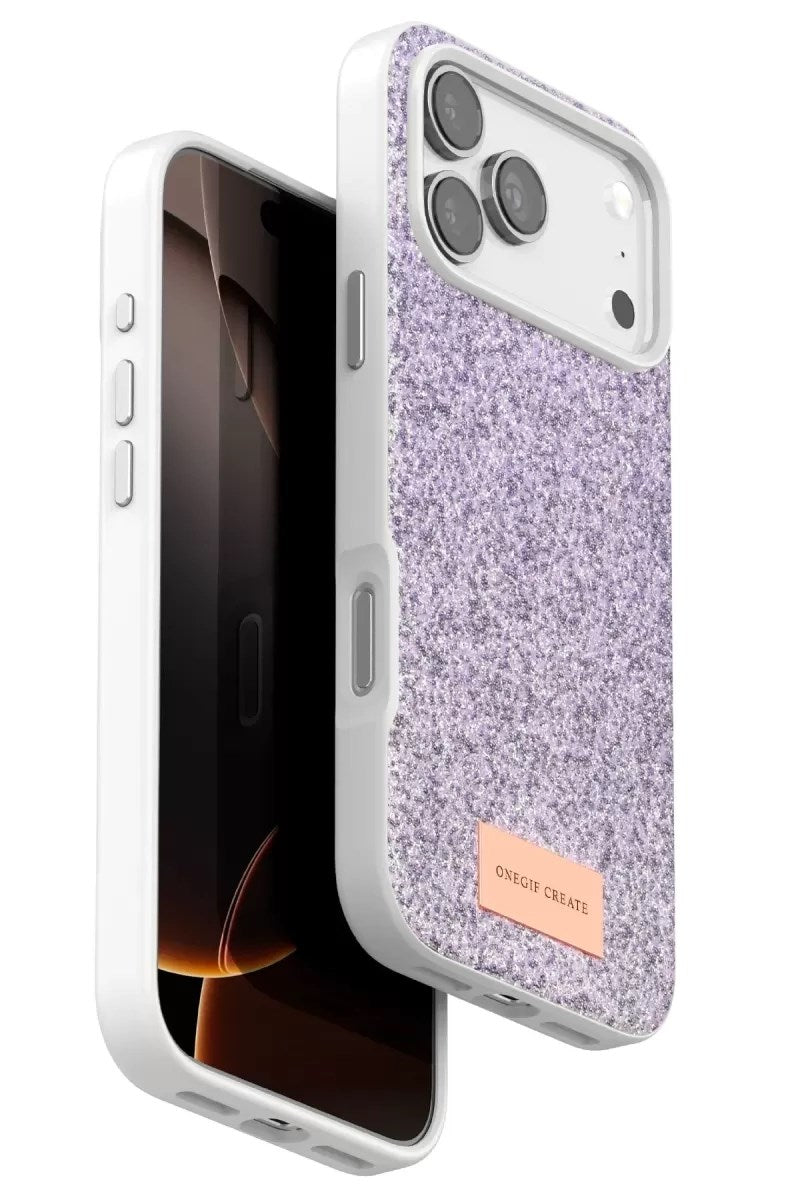 Mey İthalat® iPhone 17 Pro Max Bright Simli Kapak - Lila