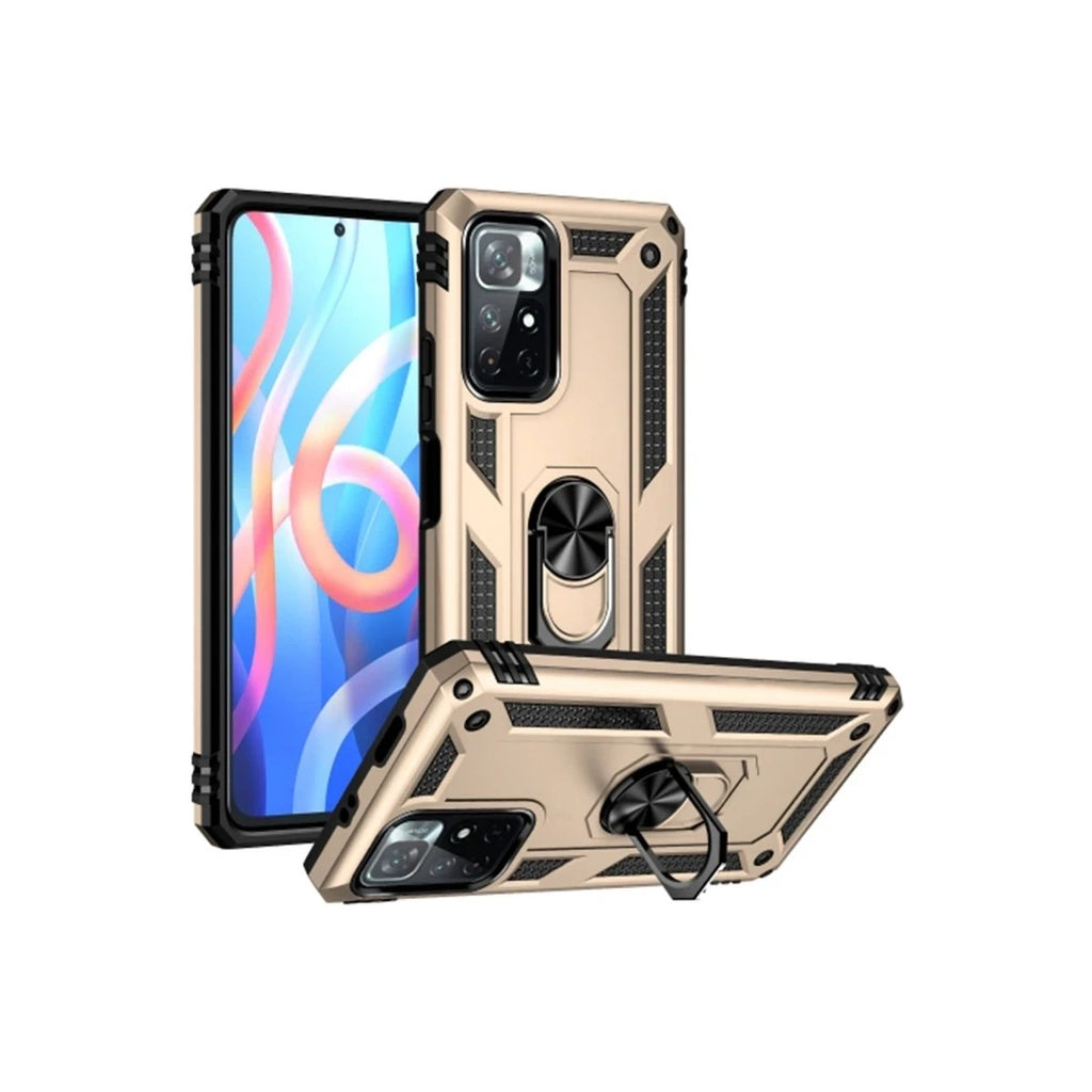 Mey İthalat® Redmi Note 11T Kılıf Sofya Yüzüklü Silikon Kapak - Gold