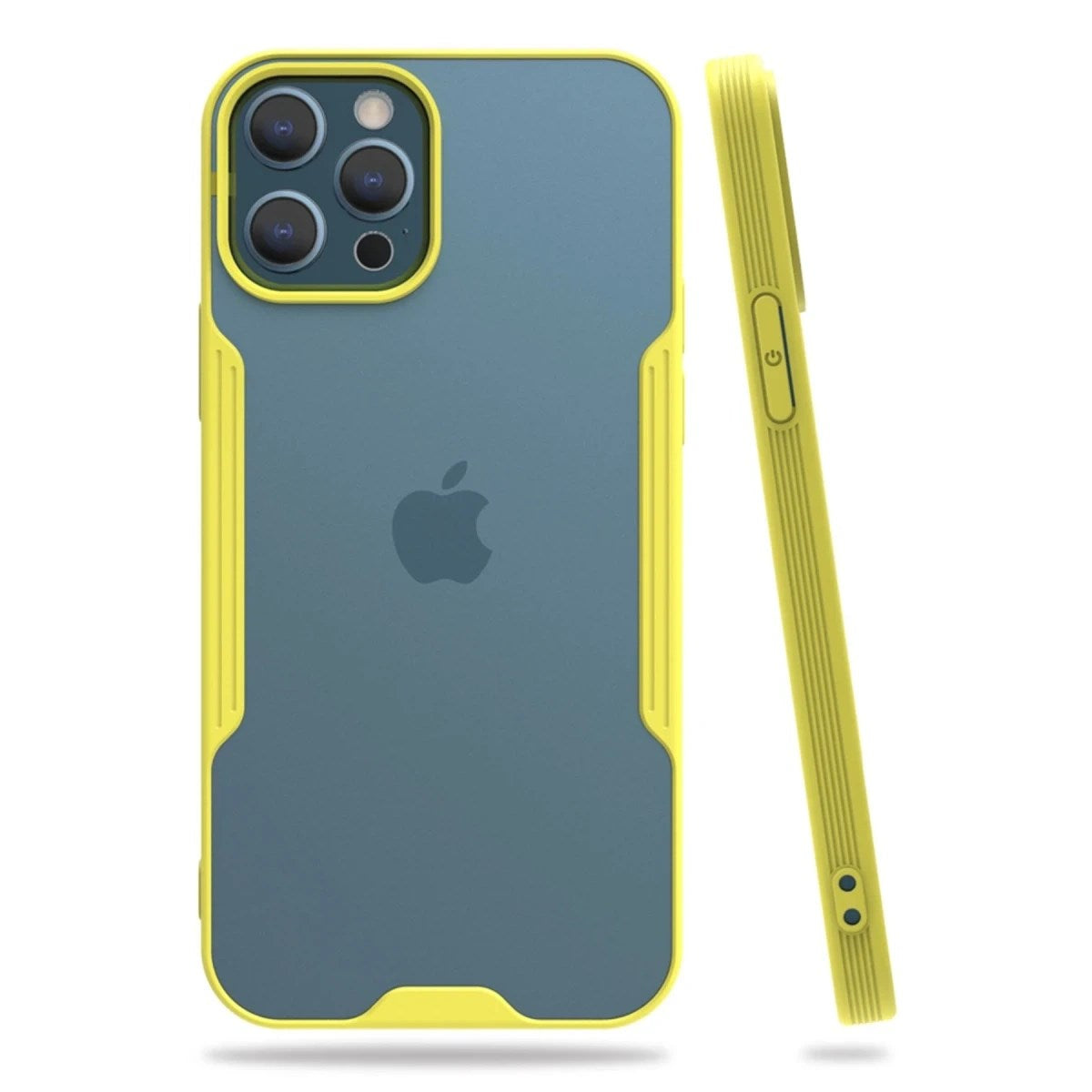 Mey İthalat® iPhone 12 Pro Max Kılıf Platin Silikon - Sarı