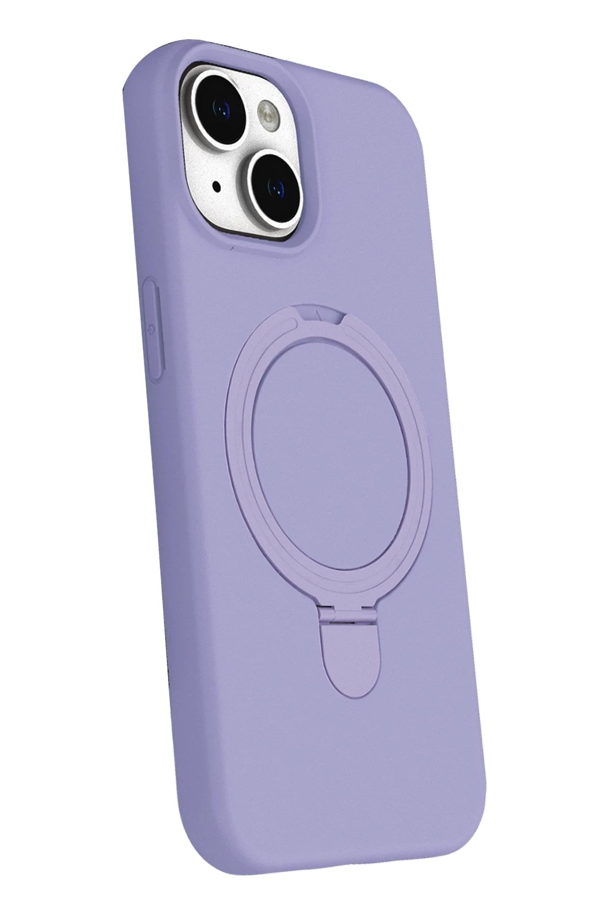 Mey İthalat® iPhone 15 Plus Regal Magsafe Standlı Kapak - Lila
