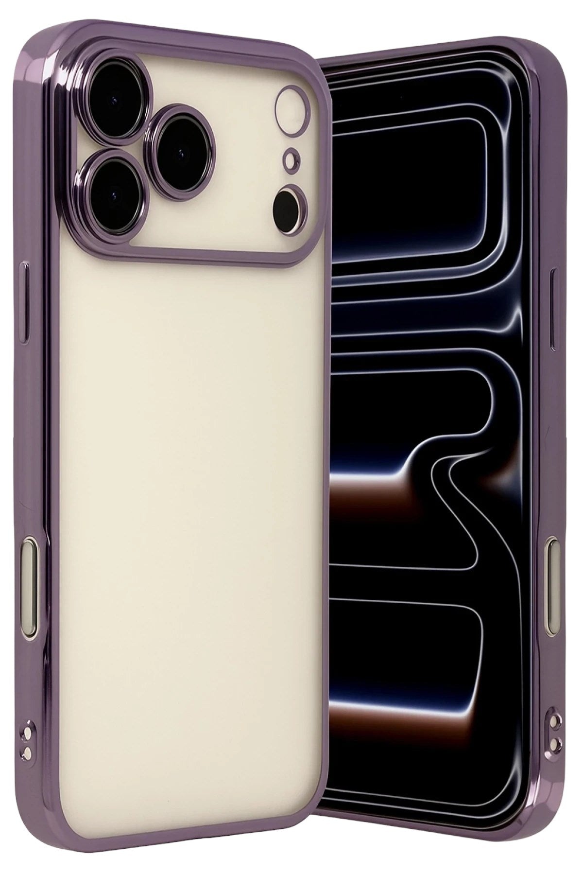 Mey İthalat® iPhone 17 Pro Lensli Silikon - Mor