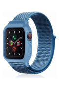 Mey İthalat® Watch 42mm Hasırlı Cırtcırtlı Kasalı Kordon - Mavi