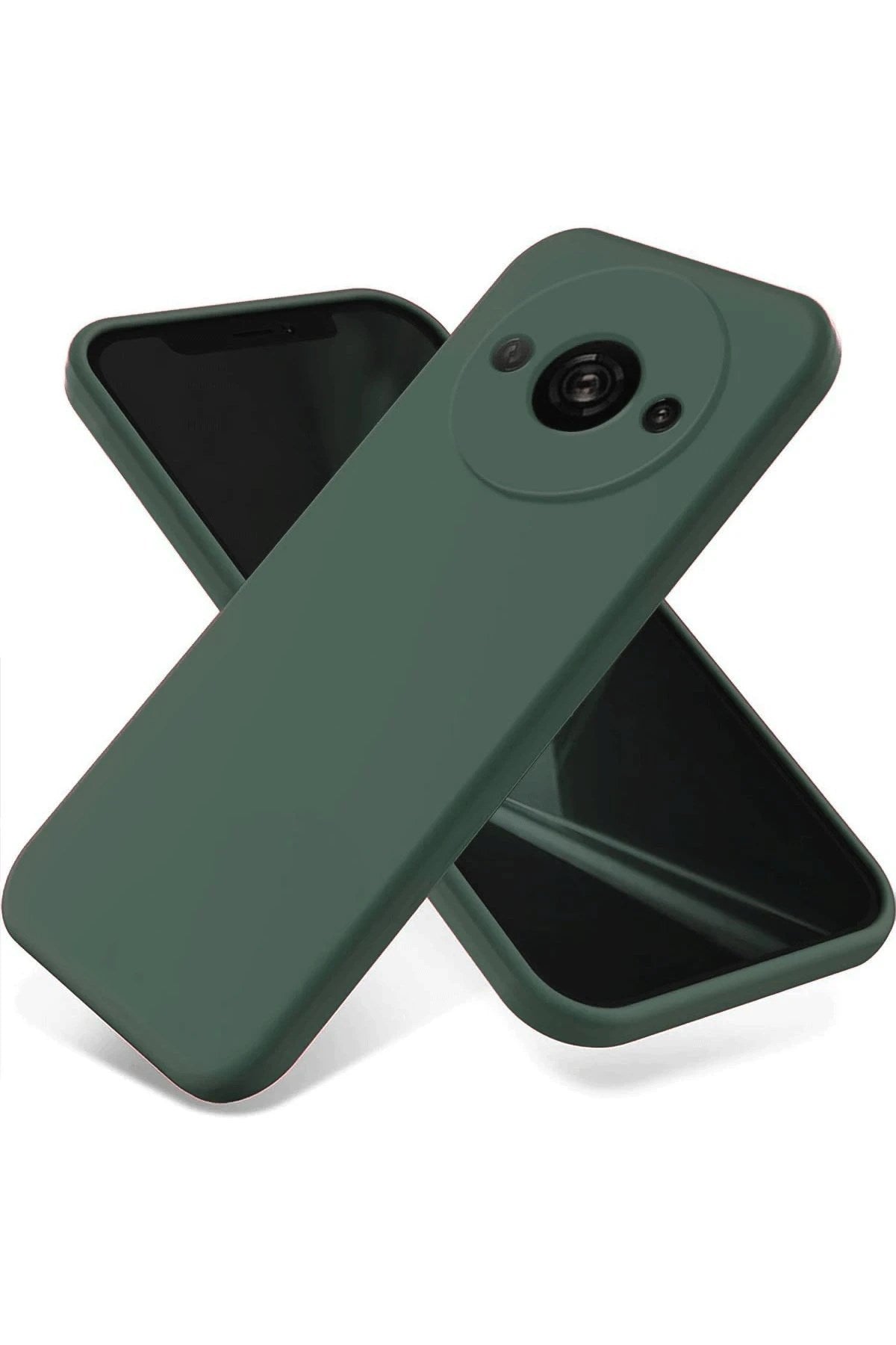 Mey İthalat® Redmi A3 4G Kılıf First Silikon - Koyu Yeşil