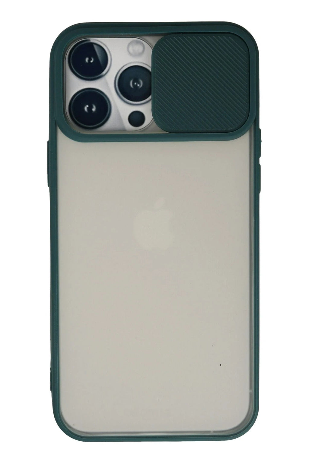 Mey İthalat® iPhone 13 Pro Max Kılıf Palm Buzlu Kamera Sürgülü Silikon - Yeşil