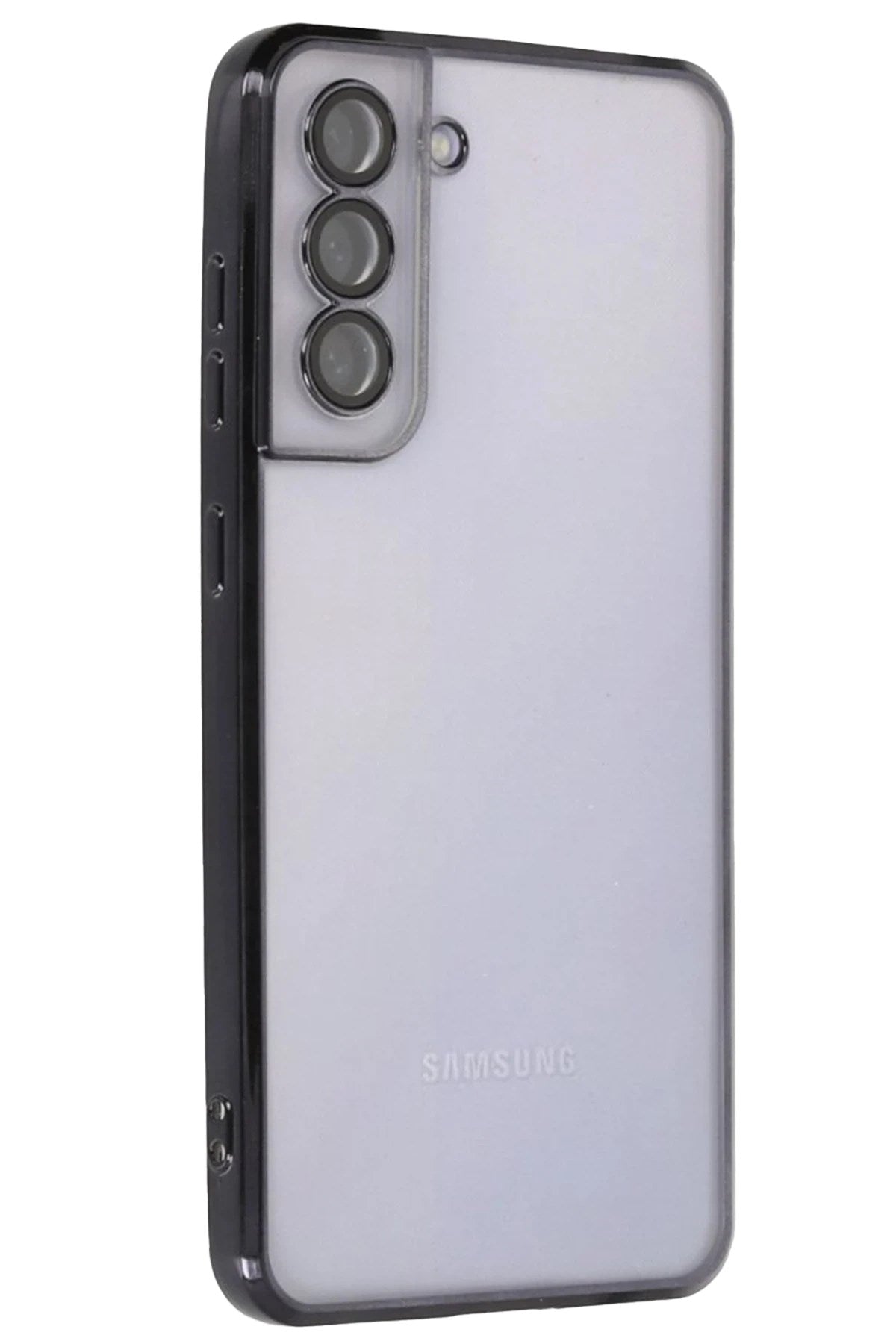 Mey İthalat® Samsung Galaxy S21 FE Kılıf Lensli Silikon - Siyah