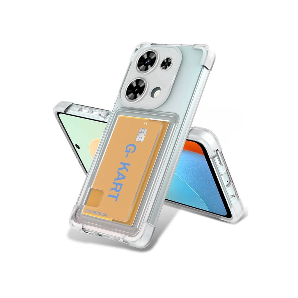 Mey İthalat® Redmi Note 13 Pro 4G Kılıf Kart Şeffaf Silikon - Şeffaf