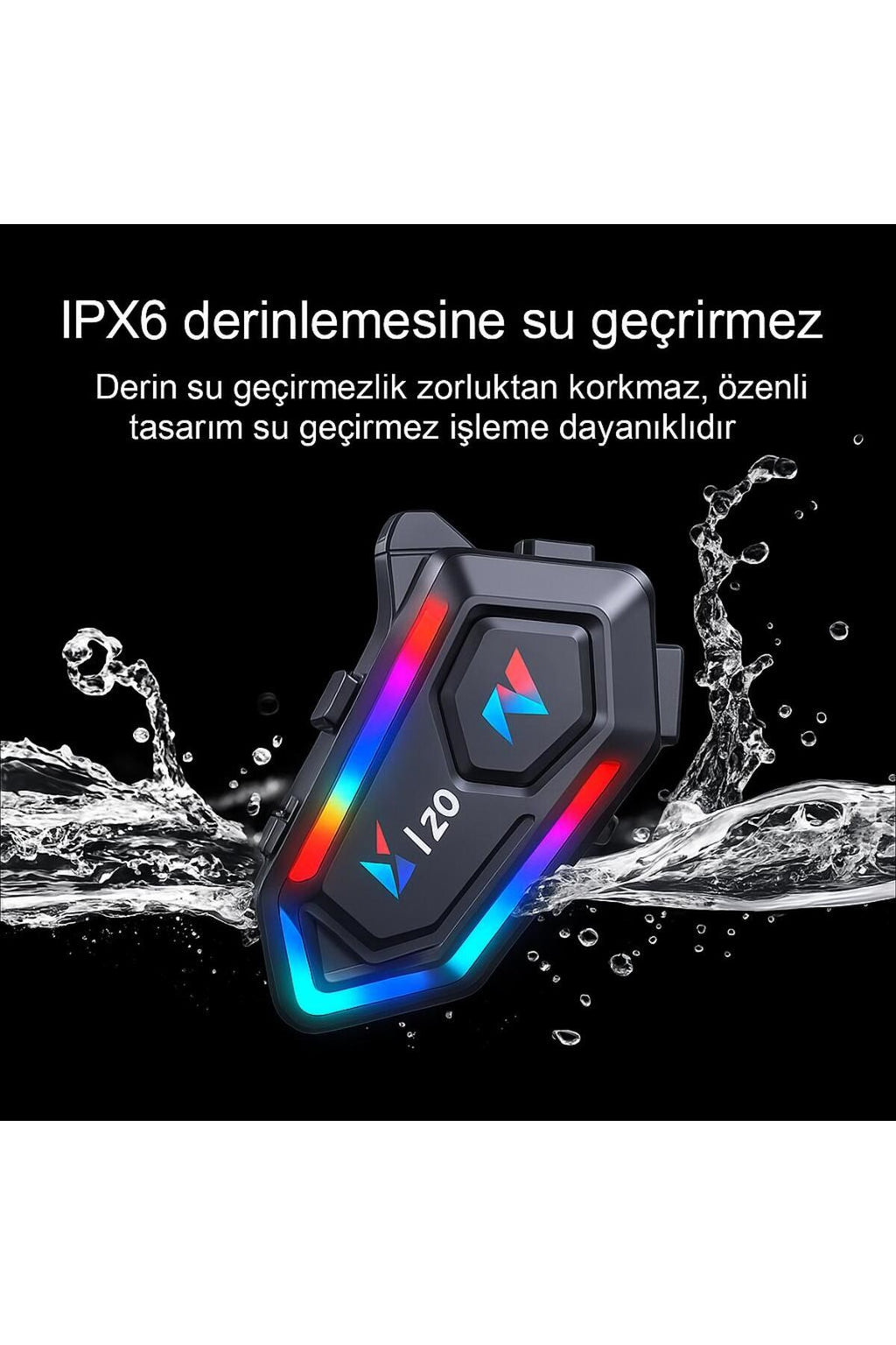 IPX6 Su Geçirmez 5.3 Motosiklet İnterkom: 1000mAh Batarya ile Uzun Yolculuklar