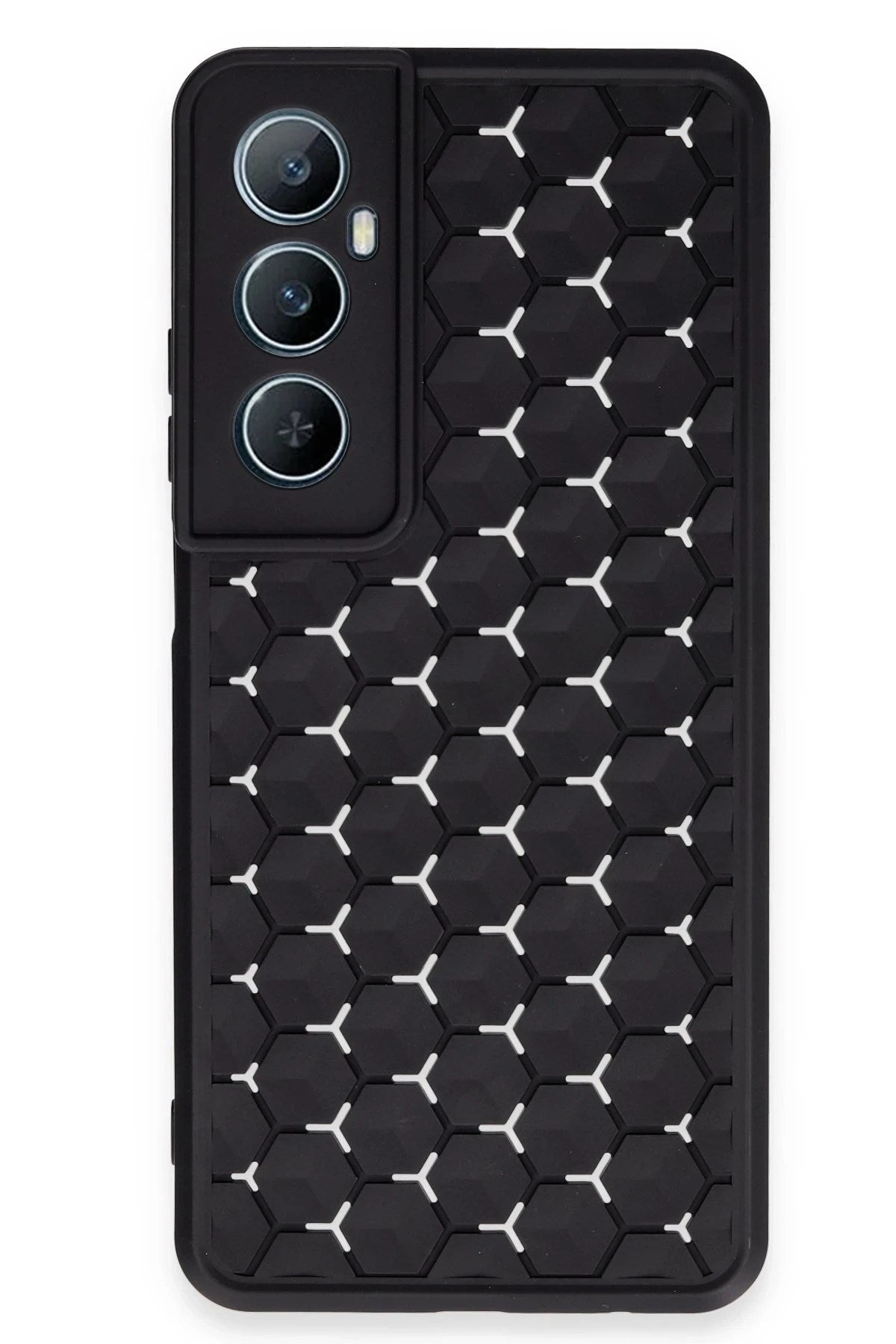 Mey İthalat® Realme C65 Kılıf Petek Silikon Kapak - Siyah