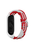 Mey İthalat® Mi Band 7 Star Kordon - Beyaz-Kırmızı