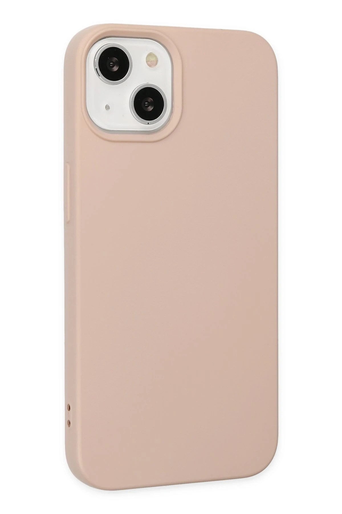 Mey İthalat® iPhone 14 Plus Kılıf Nano içi Kadife Silikon - Pudra