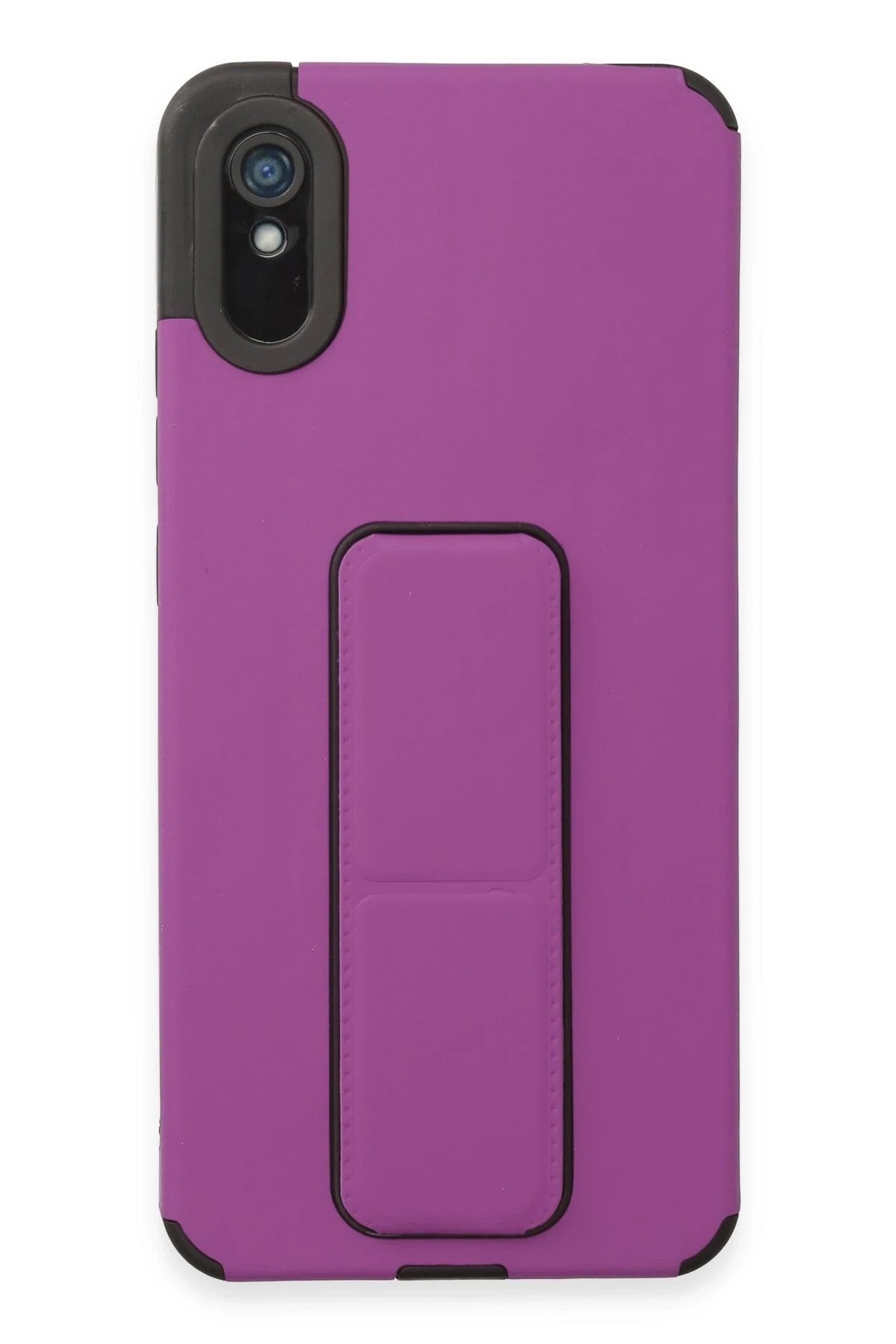 Mey İthalat® Redmi 9A Kılıf Mega Standlı Silikon - Mor