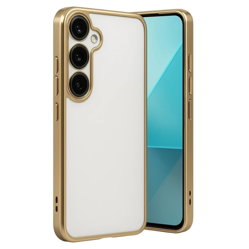 Mey İthalat® Samsung Galaxy A24 4G Prime Kılıf Lensli Silikon - Gold