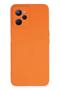 Mey İthalat® Realme C35 Kılıf Nano içi Kadife Silikon - Turuncu