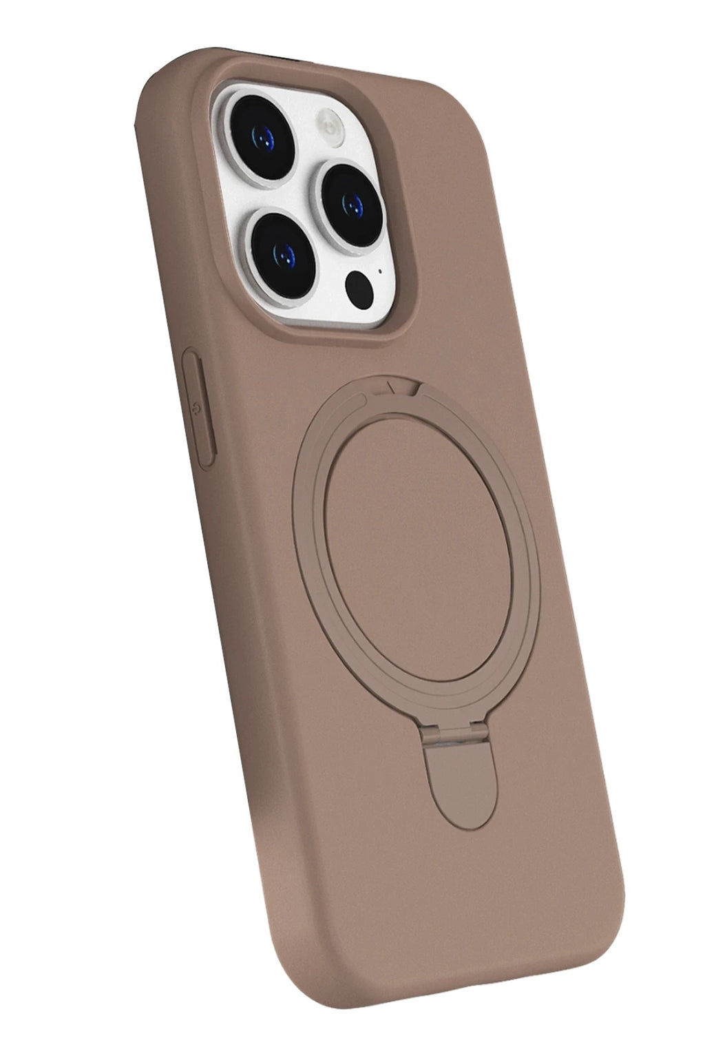 Mey İthalat® iPhone 15 Pro Max Regal Magsafe Standlı Kapak - Çöl Titanyum