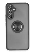 Mey İthalat® Samsung Galaxy A34 5G Kılıf Montreal Yüzüklü Silikon Kapak - Siyah