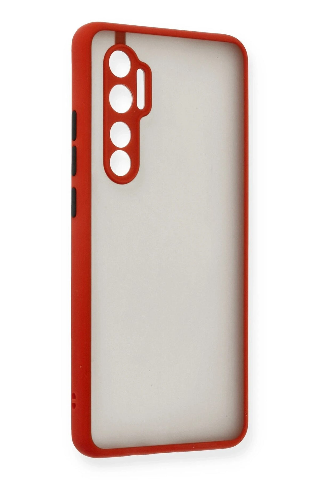 Mey İthalat® Mi Note 10 Lite Kılıf Montreal Silikon Kapak - Kırmızı