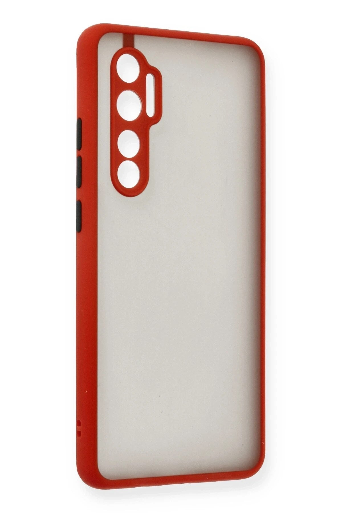 Mey İthalat® Mi Note 10 Lite Kılıf Montreal Silikon Kapak - Kırmızı